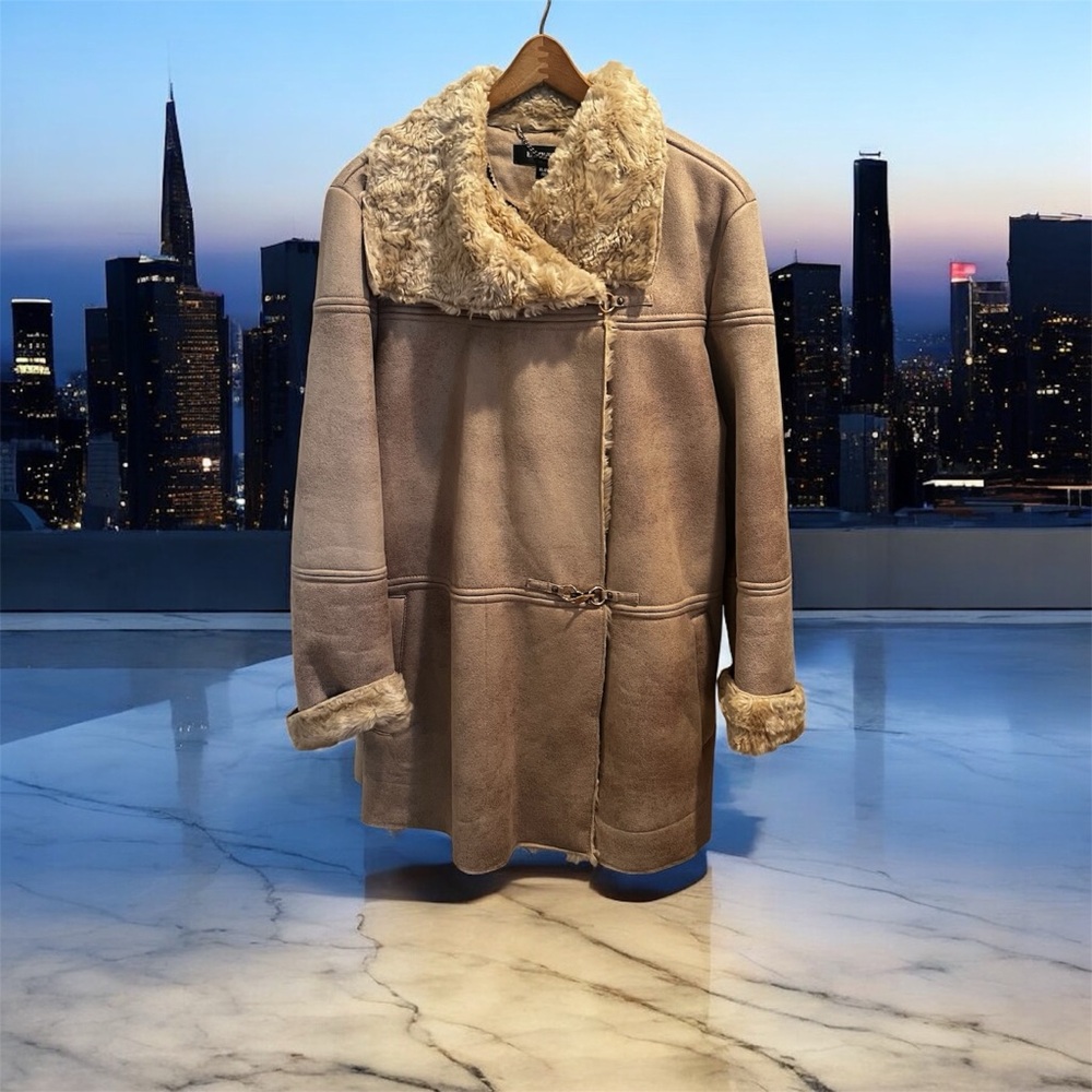 Ellen Tracy Tan Teddy Jacket